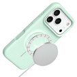 Manșon din silicon pentru iPhone 17 Pro, pentru MagSafe, antișoc, verde