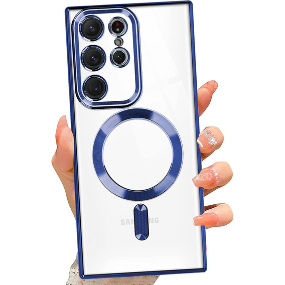 Huse pentru Samsung Galaxy S23 Ultra, MagSafe Hybrid, albastru închis