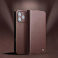 QIALINO piele portofel flip caz pentru iPhone 17 Pro - maro