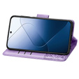 Cu clapetă pentru Xiaomi 14T, Butterfly, violet