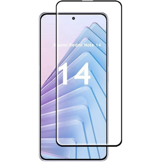 Sticlă călită 3D pentru Xiaomi Redmi Note 14 5G, cadru negru