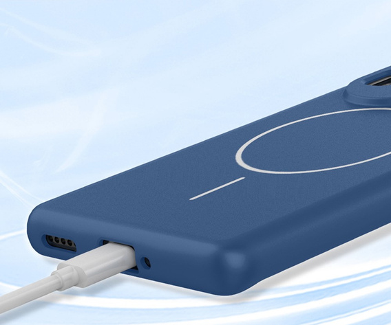 Manșon din silicon pentru Google Pixel 10 Pro XL, pentru MagSafe, albastru