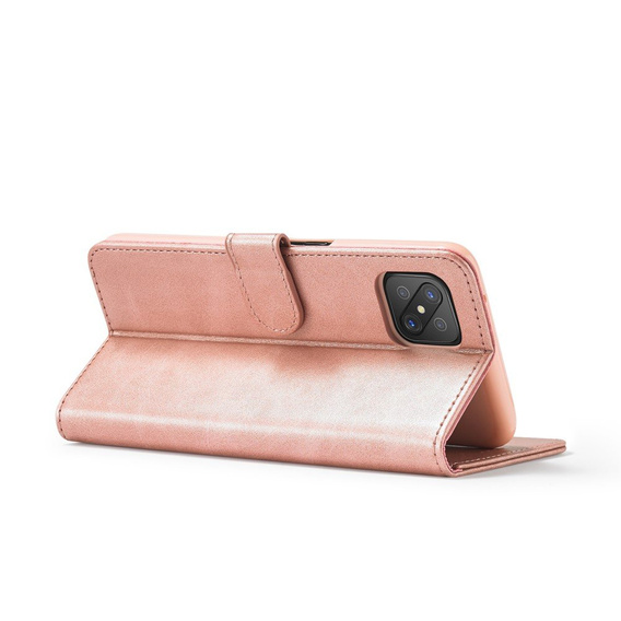 Cu clapetă pentru Oppo Reno 4 Z 5G, LC.IMEEKE, roz rose gold