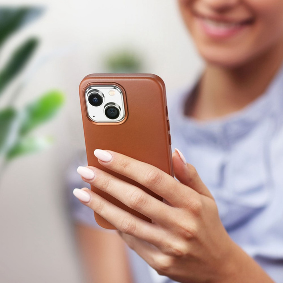 Huse pentru iPhone 14, Dux Ducis Max Naples, maro
