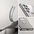 Husă pentru Samsung Galaxy S25 Ultra, Electro MagSafe, de argint + Sticlă pentru ecran