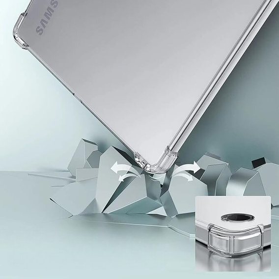 Husă pentru Samsung Galaxy Tab A9+, silicon, transparentă