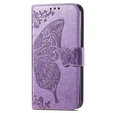 Cu clapetă pentru Xiaomi 14T Pro, Butterfly, violet