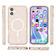 Husă pentru iPhone 17, pentru MagSafe, glitter, aur translucid