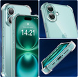 Carcasă pentru iPhone 16, Erbord Dropproof, transparentă + Sticlă
