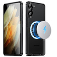 Carcasă de protecție pentru camera foto pentru Samsung Galaxy S21+ Plus, CamShield MagSafe, transparent / negru
