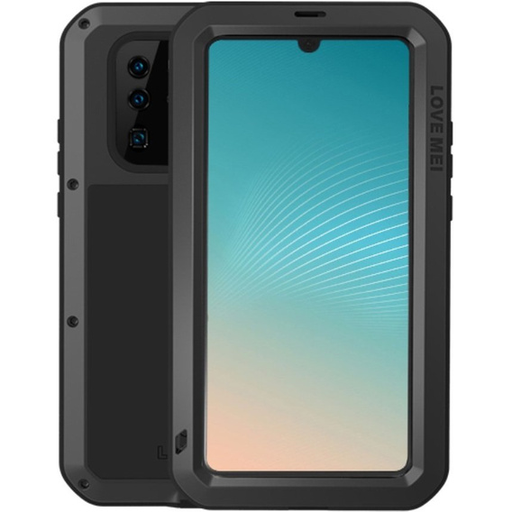 Love Mei Huse pentru Huawei P30 Pro, armored with glass, negru