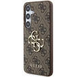 GUESS Huse pentru Samsung Galaxy A55, 4G Big Metal Logo, maro