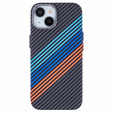 Carcasa pentru iPhone 13, Carbon Fiber MagSafe, albastru închis