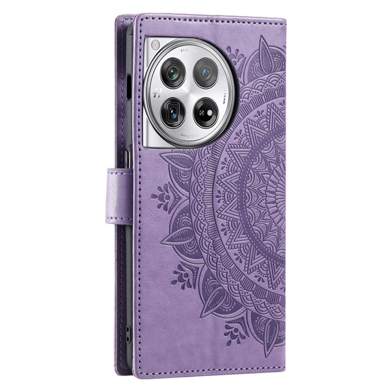 Cu clapetă pentru OnePlus 12 5G, Mandala, violet