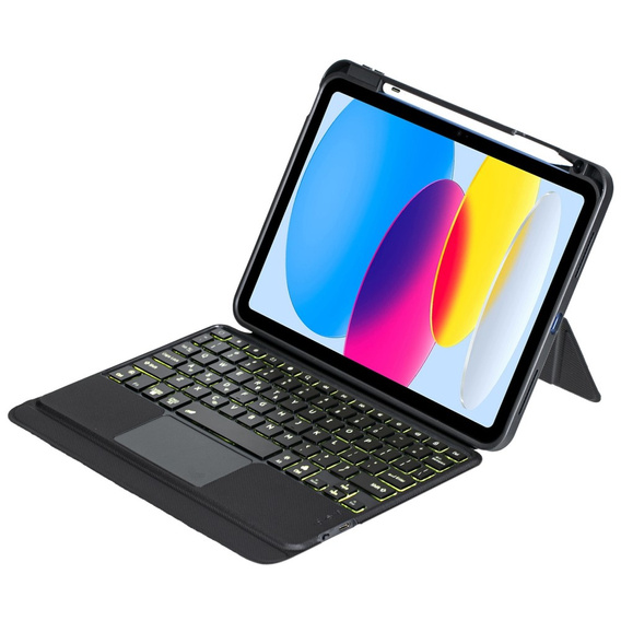 Carcasă + tastatură iPad 10.9 2022 10 GEN, keyboard Pen Slot, negru
