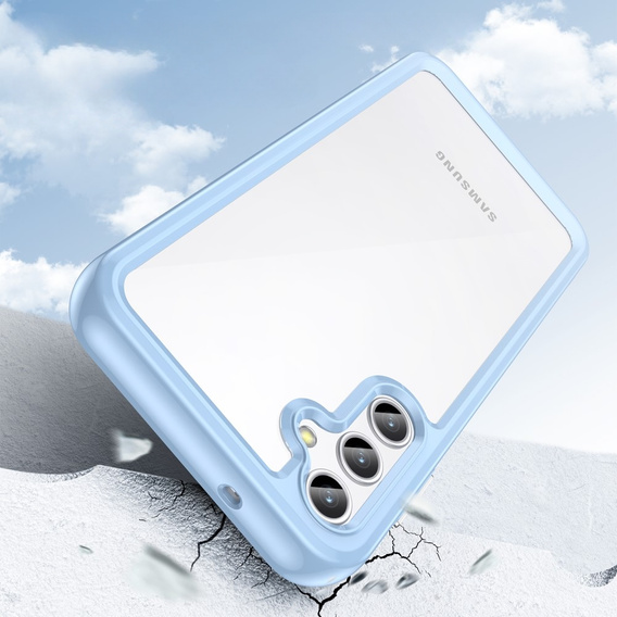 Huse pentru Samsung Galaxy A14 4G/5G, Fusion Hybrid, transparent / albastru