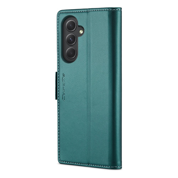 Husa cu clapetă CASEME pentru Samsung Galaxy A54 5G, Litchi Wallet, verde