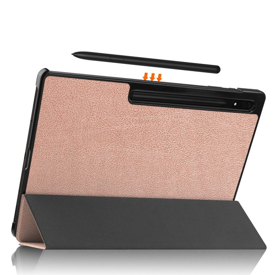 Husă pentru Samsung Galaxy Tab S9 Ultra, Smartcase, roz rose gold