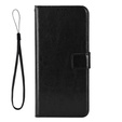 Cu clapetă pentru Motorola Edge 50 Neo, Crazy Horse Wallet, negru