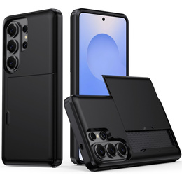 Husă cu suport pentru carduri pentru Samsung Galaxy S26 Ultra, negru