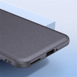 Husă din piele pentru Samsung Galaxy S25+ Plus, leather hybrid, gri