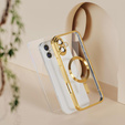Husă pentru iPhone 16 Plus, Electro MagSafe, de aur + Sticlă pentru ecran