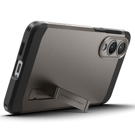 Carcasa Spigen pentru Samsung Galaxy A36 5G, Tough Armor Mag MagSafe, negru + 9H Tempered Glass