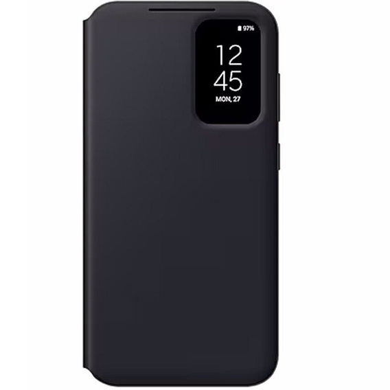 Caz original Samsung pentru Galaxy S23 FE, S View Wallet Cover, negru
