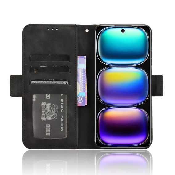 Cu clapetă pentru Infinix Hot 50i 4G, Card Slot, negru