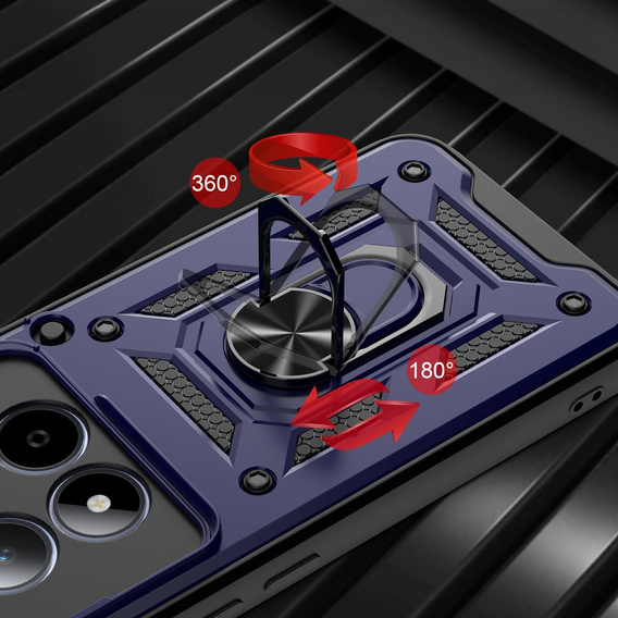 Husă blindată CamShield Slide cu capac pentru cameră și inel pentru Xiaomi Redmi Note 15 Pro 4G