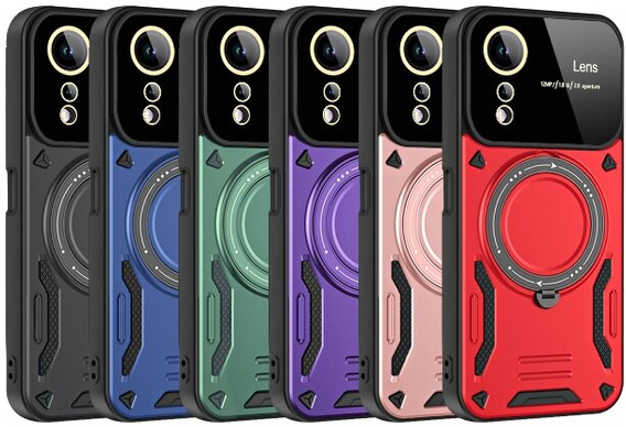Husă blindată pentru Xiaomi Redmi A3, Magnetic Ring, verde