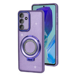 Husa pentru Samsung Galaxy M55 5G, Glittery Magnetic, pentru MagSafe, violet
