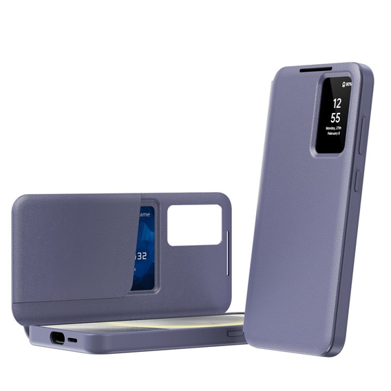 Husă cu clapetă pentru Samsung Galaxy S24 Ultra, Smart View Wallet, violet
