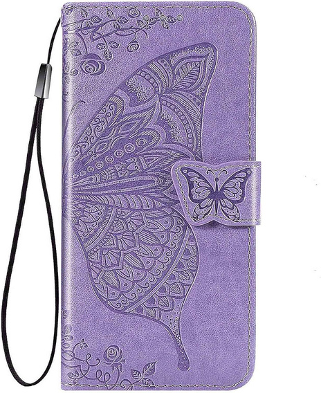 Cu clapetă pentru Vivo Y19s, Butterfly, violet