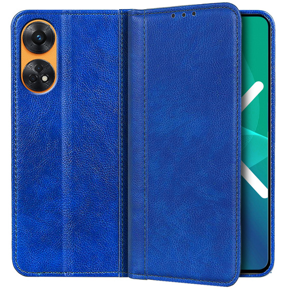 Husa cu clapetă pentru Oppo Reno8 T, Split Leather, albastru