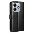 Cu clapetă pentru Xiaomi Redmi Note 14 5G, Crazy Horse Wallet, negru