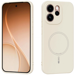 Husă din silicon Lite pentru MagSafe pentru Oppo Reno 15 Pro, albă