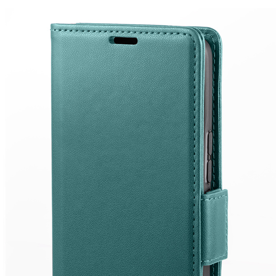 Husă pentru Realme 12 Pro 5G / 12 Pro+ 5G, ERBORD Glossy Litchi, portofel cu clapetă, verde