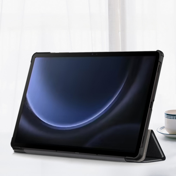Husă pentru Samsung Galaxy Tab S9 FE+ Plus, Smartcase cu spațiu pentru stylus, negru