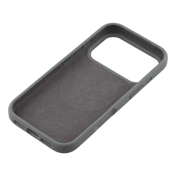 Manșon din silicon pentru iPhone 17 Pro, pentru MagSafe, antișoc, gri