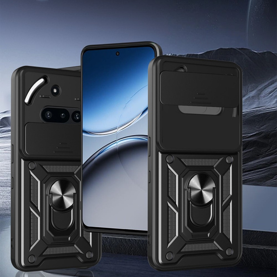 Husă blindată pentru Nothing Phone 3a, CamShield Slide, negru
