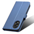 Cu clapetă pentru Oppo A38 4G / Oppo A18 4G, Wallet Smart Magnet, albastru