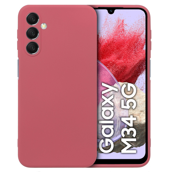Husa pentru Samsung Galaxy M34 5G, Silicone Lite, roșu