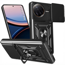Husă blindată pentru Xiaomi Poco F7 Pro, CamShield Slide, negru