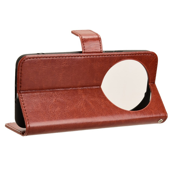 Cu clapetă pentru Xiaomi 14 Ultra, Crazy Horse Wallet, maro