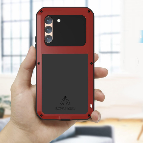 Love Mei Huse pentru Samsung Galaxy A34 5G, armored with glass, roșu