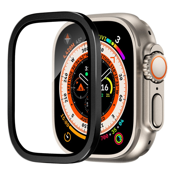 Cadru de protecție cu sticlă călită pentru Apple Watch Ultra 1/2/3 49 mm