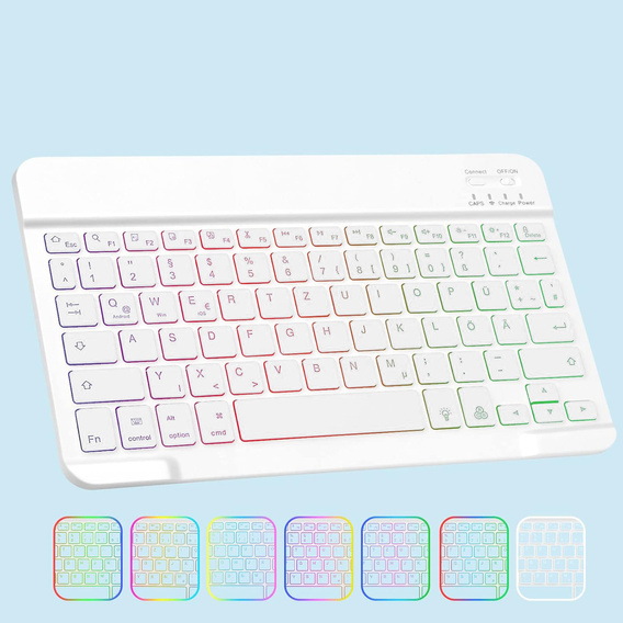 Husă cu tastatură bluetooth iluminată pentru iPad 10.9 2022 (10 gen.), albastru