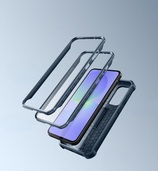 Husă blindată pentru Samsung Galaxy A36 5G, Dexnor Full Body (Two Frames), albastru