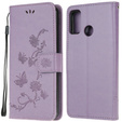 Cu clapetă pentru Motorola Moto G10 / G30, Butterfly, albastru